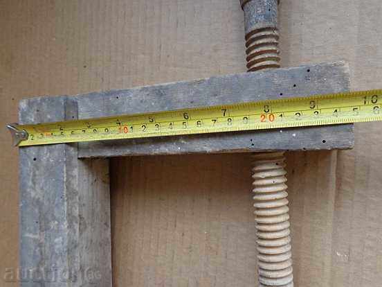 Vechi clemă tâmplar menghină, lemn - 6