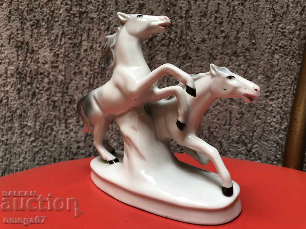 Porcelain figure "Mustangi" Germany 1930s with price 144.00 BGN | € 73.63 Porcelain figure "Mustangi" Germany 1930s with price 144.00 BGN | € 73.63