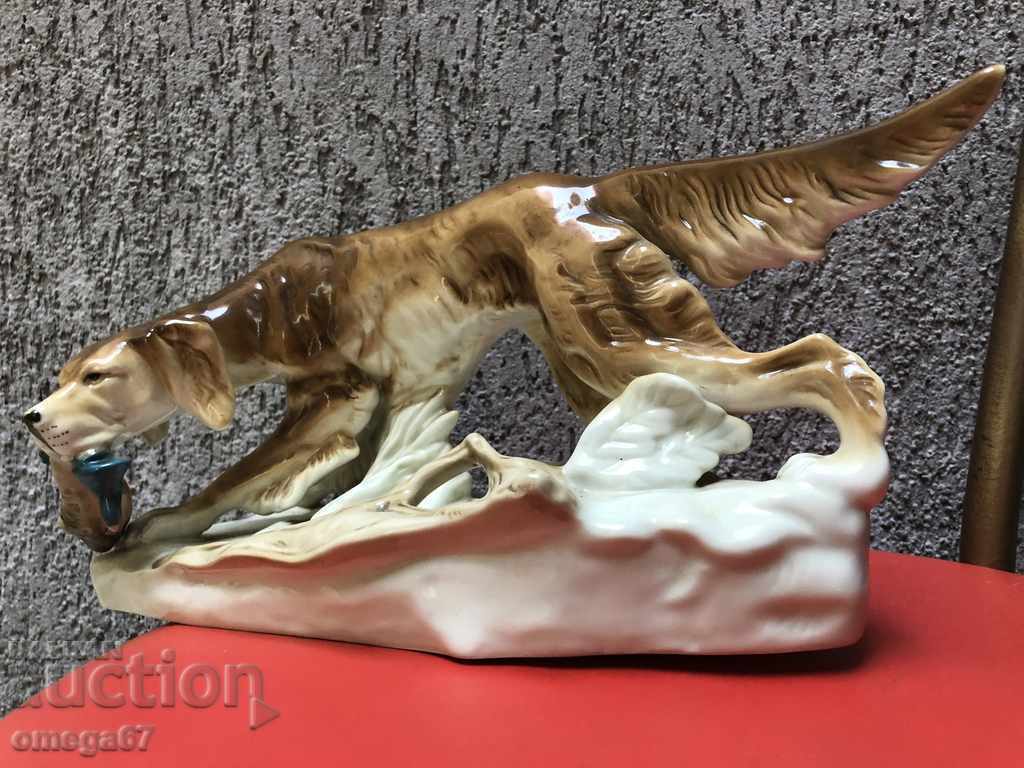 Доставка на Порцеланова фигура на ловно куче Сетер-Royal Dux