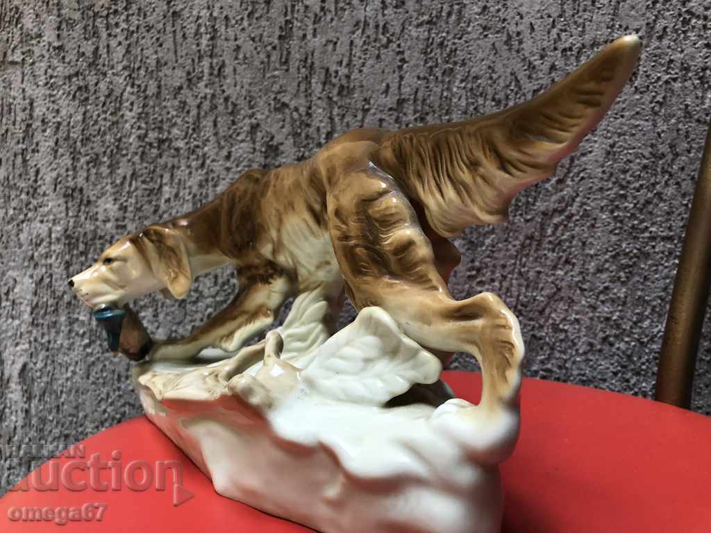 Εικόνα πορσελάνης σκύλου κυνηγών Setter-Royal Dux - 5 Εικόνα πορσελάνης σκύλου κυνηγών Setter-Royal Dux - 5