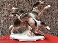 Elegant porcelain composition - Greyhounds