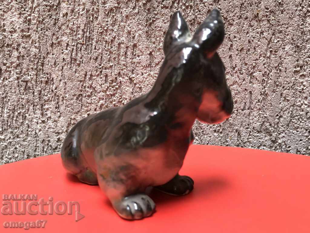 Auction Porcelain figure of dog / Riesenauer Auction Porcelain figure of dog / Riesenauer