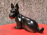 Porcelain figure of dog / Riesenauer