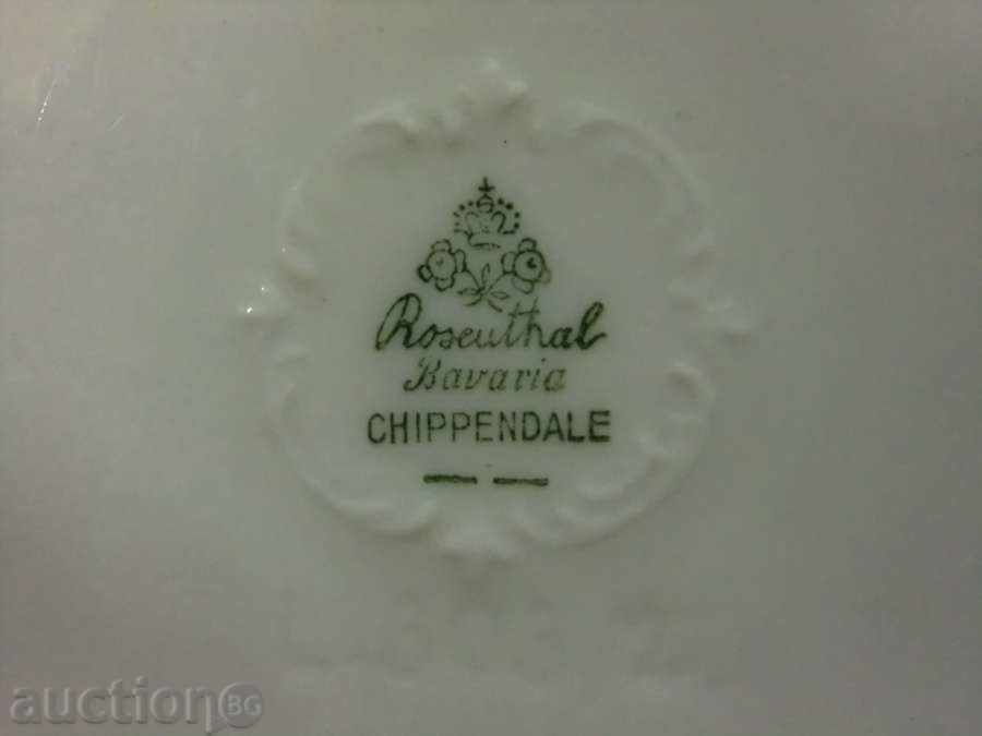 Порцеланов Пепелник-Rosenthal / CHIPPENDALE --- Нак.XXv .---