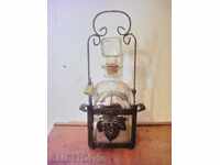 Old wrought iron bottle holder