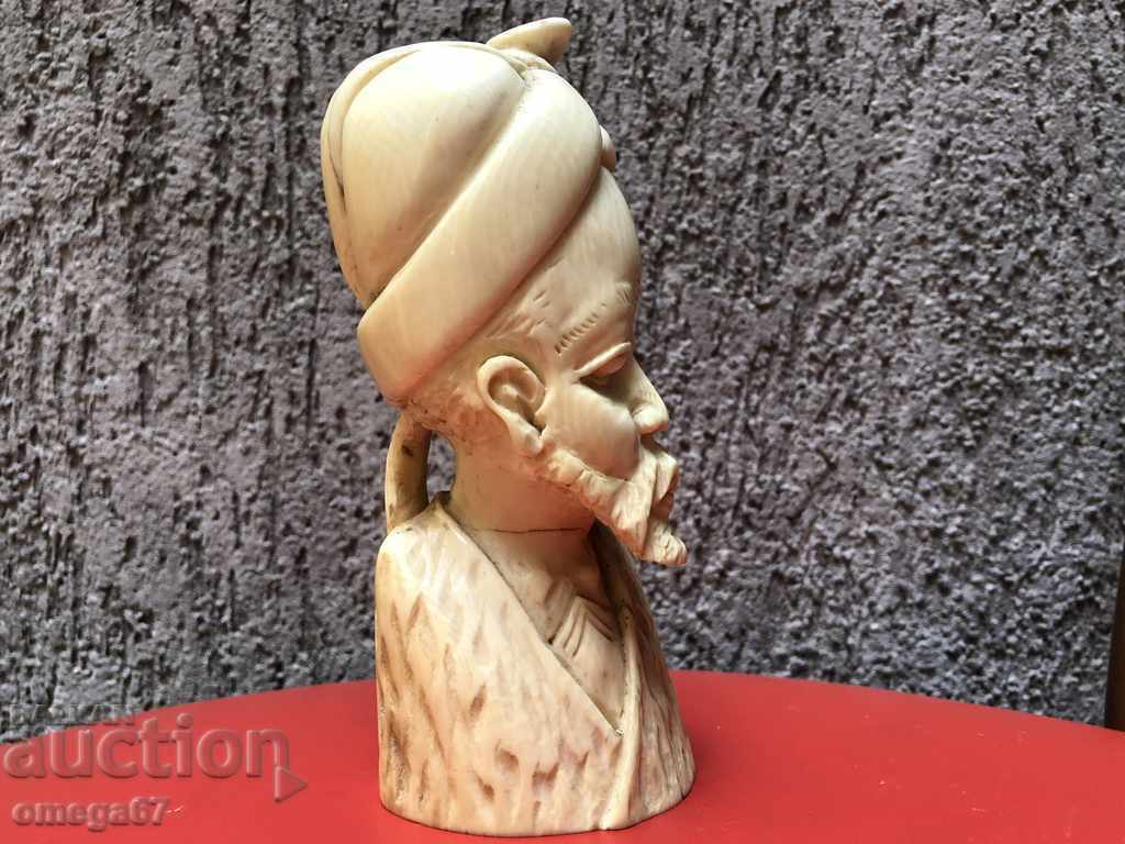Ivory, exquisite item, male bust - 7