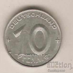 +ГДР  10  пфенига  1952 г. А