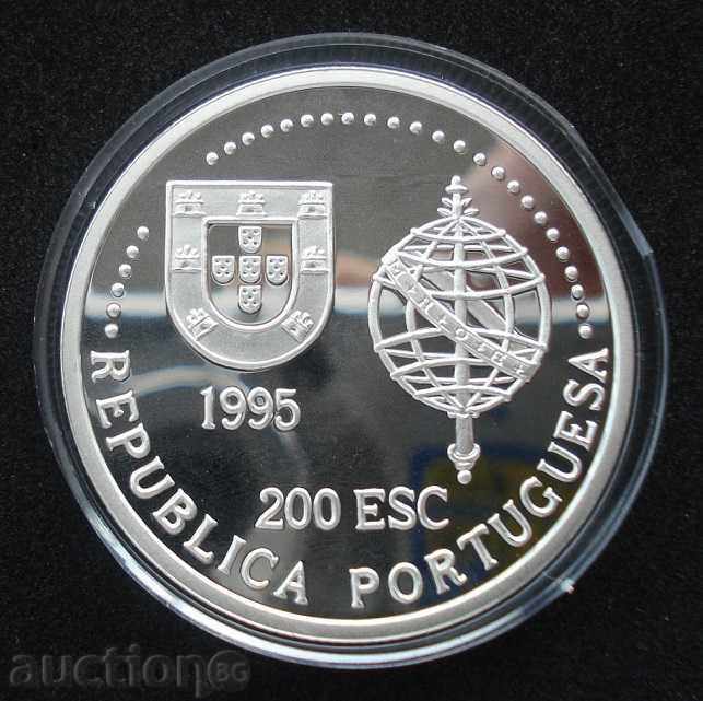 (¯`'•.¸ 200 escudos 1995 PORTUGALIA UNC ¸.•'´¯) cu preț € 85.00 | 166.25 BGN