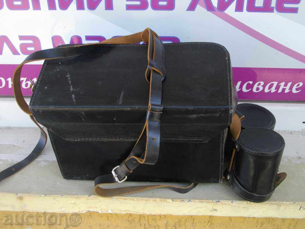 Чанта кожена за фотоапарат с два калъфа за фотообективи - 6 Чанта кожена за фотоапарат с два калъфа за фотообективи - 6