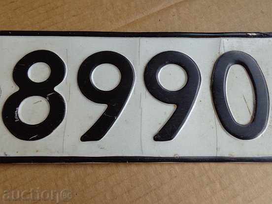 Auction Aluminum registration number, plate, plate Auction Aluminum registration number, plate, plate