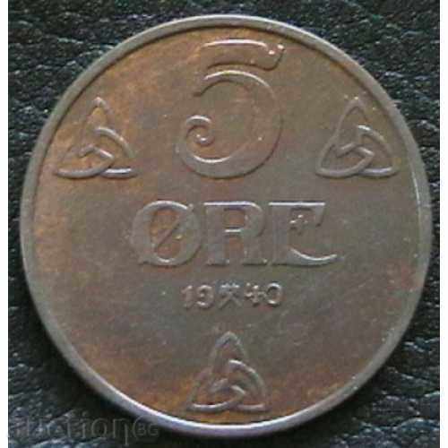 5 øre 1940, Norvegia