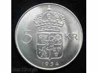 (¯`'•.¸ 5 coroane 1954 SUEDIA UNC- (1) ¸.•'´¯)