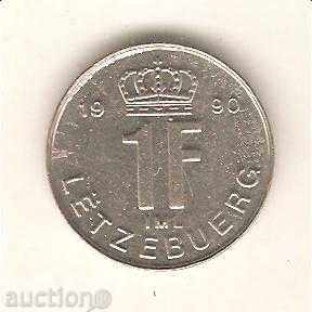 + Luxembourg 1 Franc 1990