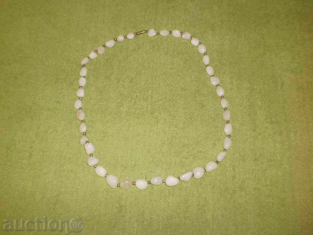 Natural white agate necklace - 5 Natural white agate necklace - 5
