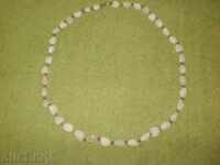 Natural white agate necklace