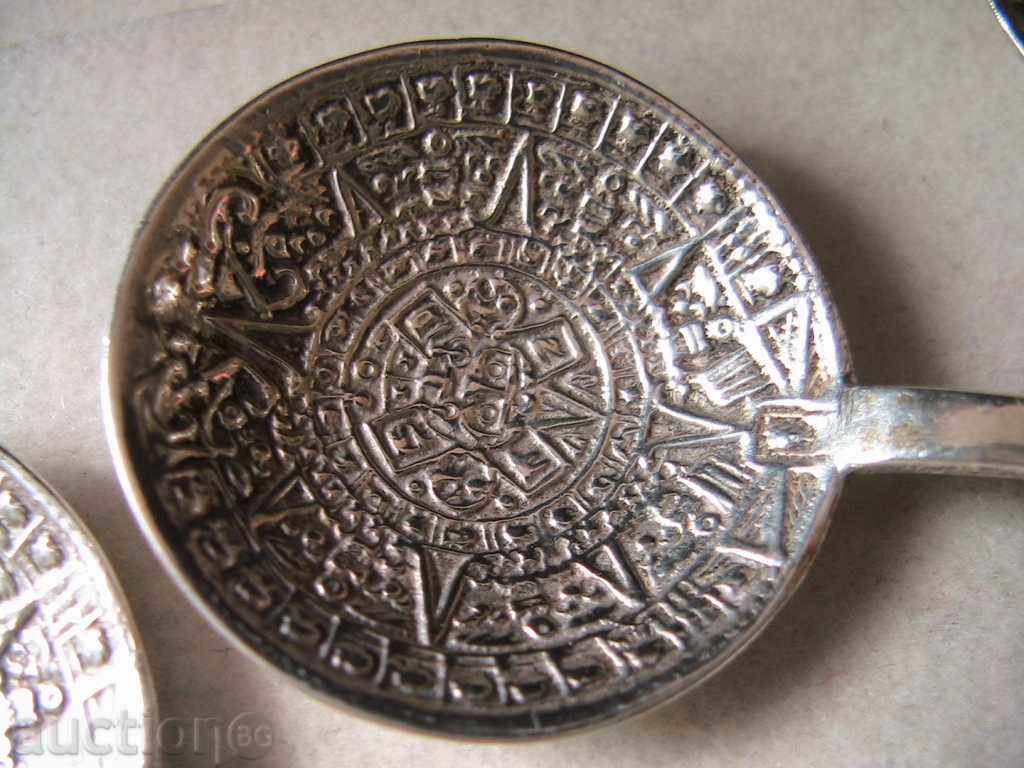 4 pcs SILVER LUGGAGE, MEXICO, SILVER 925, natural NEFRIT with price 497.00 BGN | € 254.11