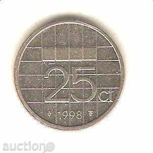 +Холандия  25 цента    1998 г.