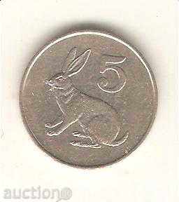 + Zimbabwe 5 cents 1983