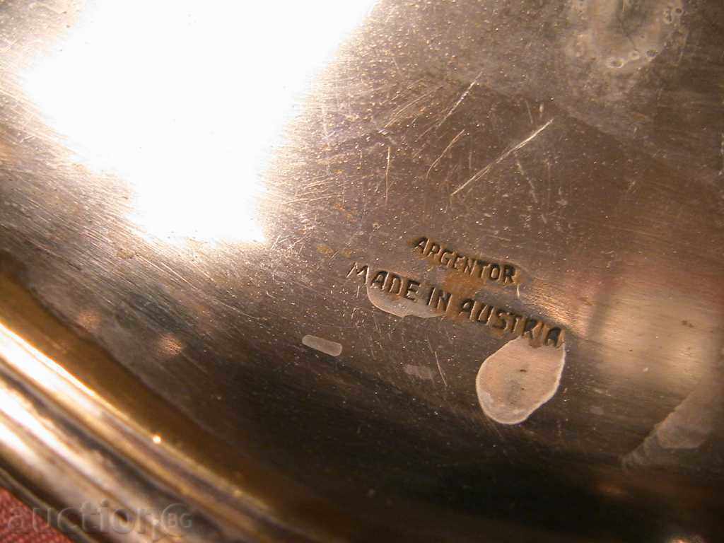 ANTIQUE SERVICE - TRAY with 6 pcs. CUPS, SILVER, Austria - 5 ANTIQUE SERVICE - TRAY with 6 pcs. CUPS, SILVER, Austria - 5