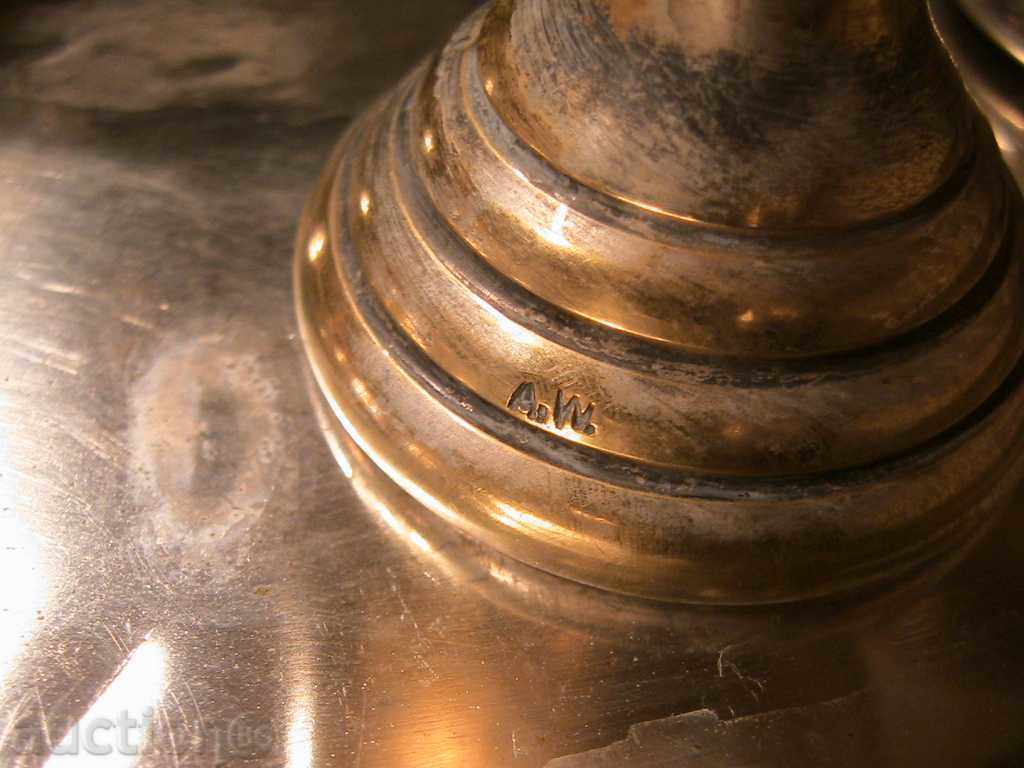 ANTIQUE SERVICE - TRAY with 6 pcs. CUPS, SILVER, Austria - 6 ANTIQUE SERVICE - TRAY with 6 pcs. CUPS, SILVER, Austria - 6