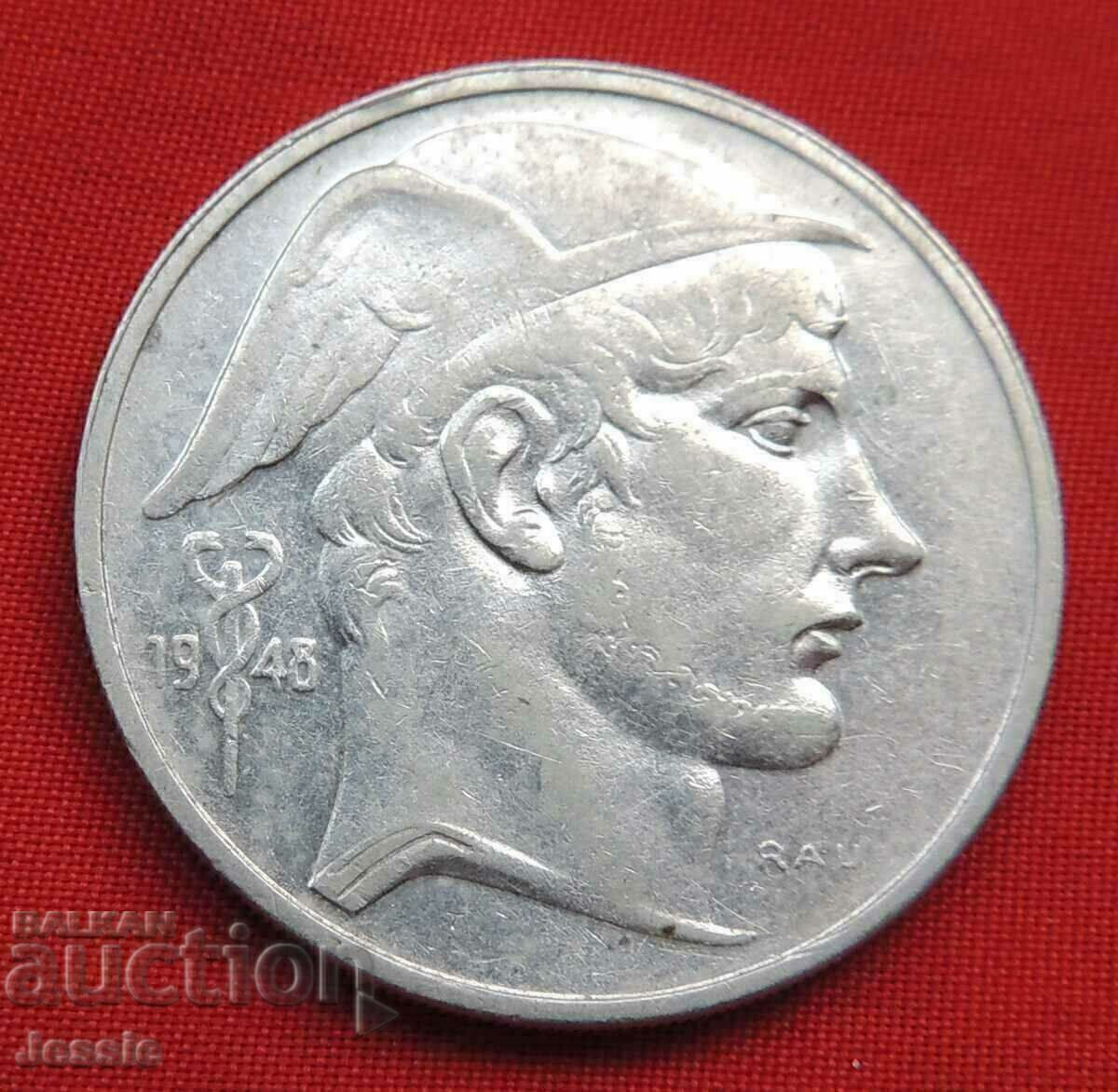 50 de franci 1948 Belgia argint CALITATE COMPARAȚI ȘI EVALUAȚI ! cu preț € 32.30 | 63.17 BGN