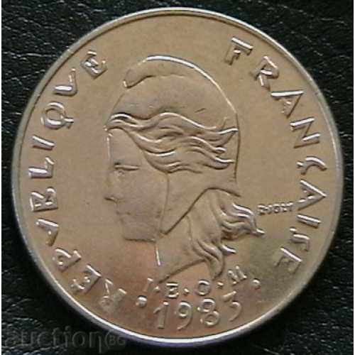 20 Franc 1983, French Polynesia with price 7.00 BGN | € 3.58