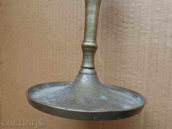 Auction Old brass candlestick, candle, lamp - 19th century Auction Old brass candlestick, candle, lamp - 19th century