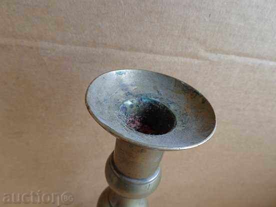 Delivery of Old brass candlestick, candle, lamp - 19th century Delivery of Old brass candlestick, candle, lamp - 19th century