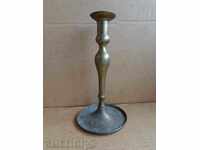 Old brass candlestick, candle, lamp - 19th century
