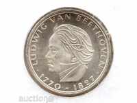 +Germany-5 Deutsche Mark-1970F-KM#127-Beethoven-silver