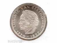 +Germania-5 Deutsche Mark-1970F-KM#127-Beethoven-argint