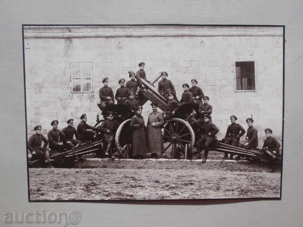 "Two cannons" - large format cardboard old photo - 5 "Two cannons" - large format cardboard old photo - 5