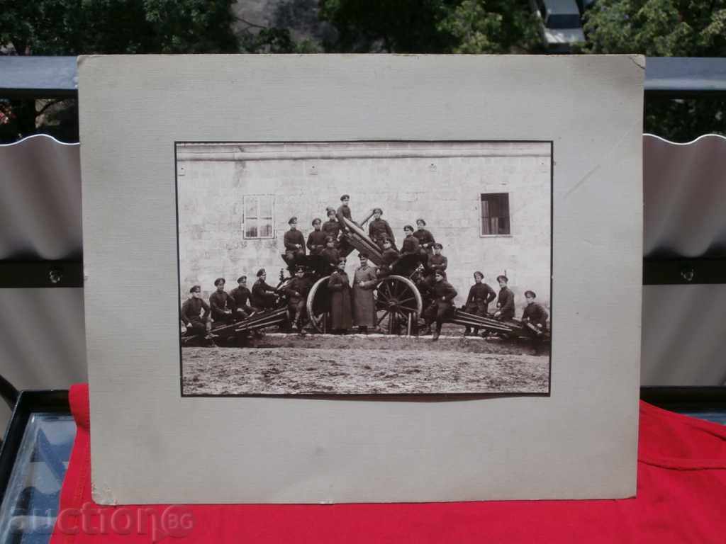 "Two cannons" - large format cardboard old photo - 6 "Two cannons" - large format cardboard old photo - 6
