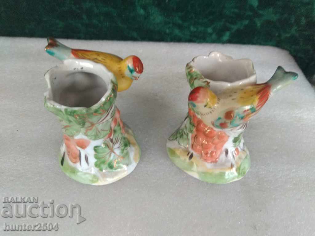 Small vases - 9/4 cm, hand decorated, with brand