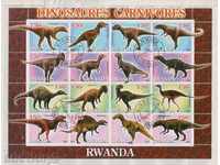RWANDA 2003 Fauna - Prehistoric Dinosaurs Block of 16 May