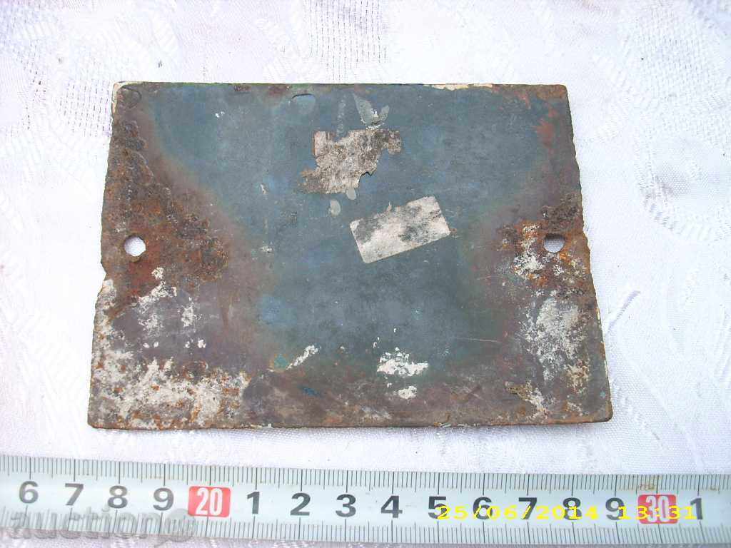 Auction enamelled plate Auction enamelled plate