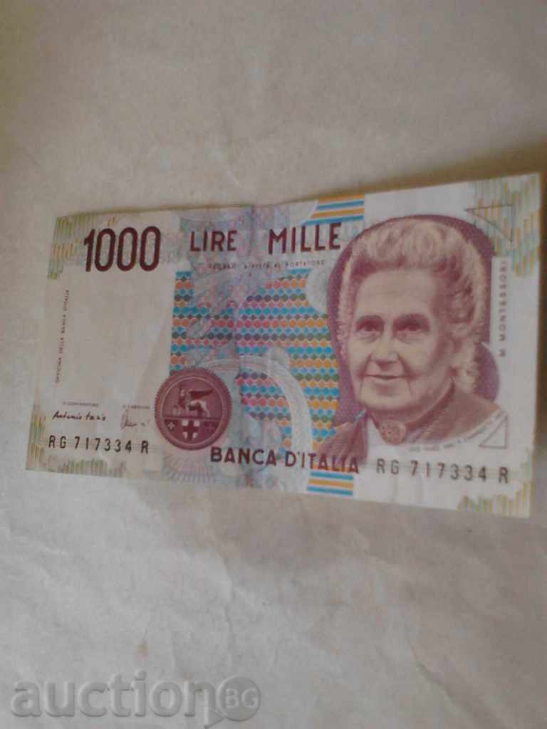 Италия 1000 лирети 1990