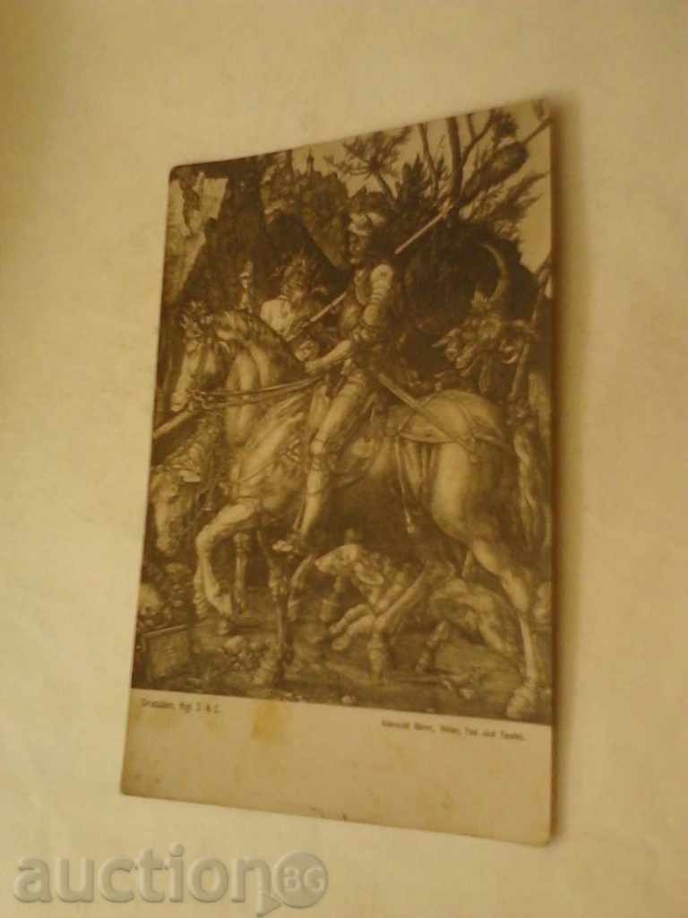 Postcard Dresden Albrecht Durer Tod und Teufel