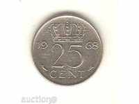 +Холандия  25 цента    1968 г.