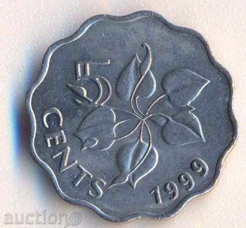 Свазиленд, кралство 5 цента 1999 година