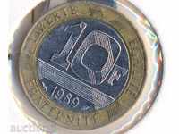 Франция 10 франка 1989 година
