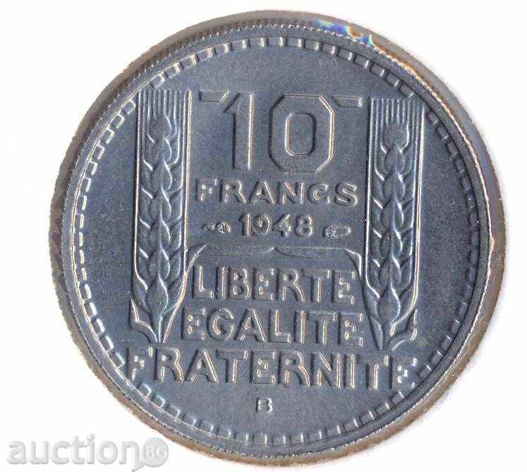 Франция 10 франка 1948в