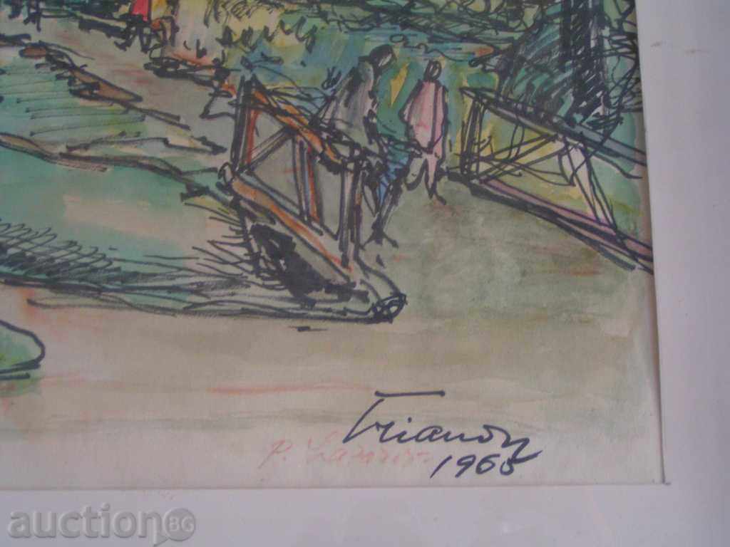 Licitație mass-media mixte de cerneală pictura in acuarela P.Lazarov Licitație mass-media mixte de cerneală pictura in acuarela P.Lazarov