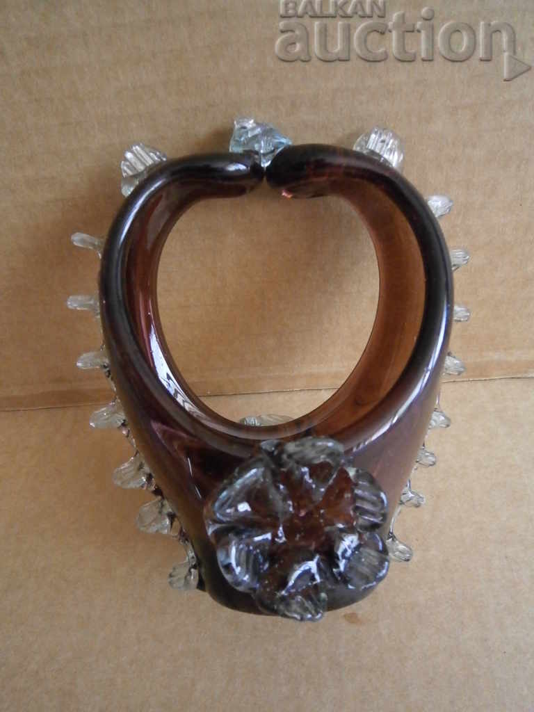 Glass basket colored glass with price 21.00 BGN | € 10.74 Glass basket colored glass with price 21.00 BGN | € 10.74