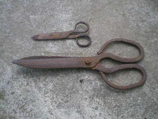 Antique forged scissors - lot.