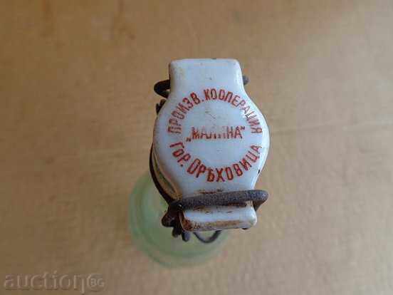 Аукцион Стара лимонадена бутилка, шише, стъкло, порцелан