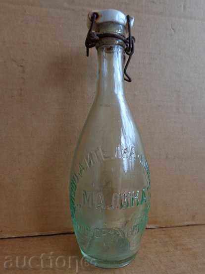 Стара лимонадена бутилка, шише, стъкло, порцелан