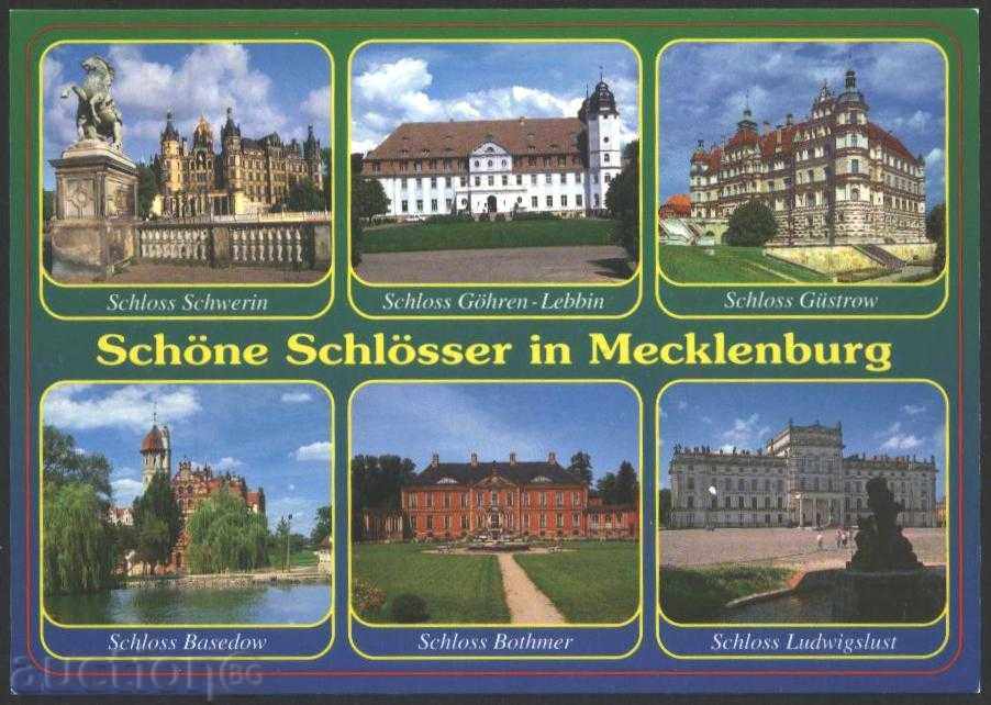 Καρτ ποστάλ όμορφα κάστρα στο Mecklenburg Γερμανία