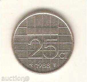 + Netherlands 25 cents 1988