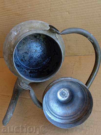Delivery of Old brass teapot, samovar, hibiscus, baker
